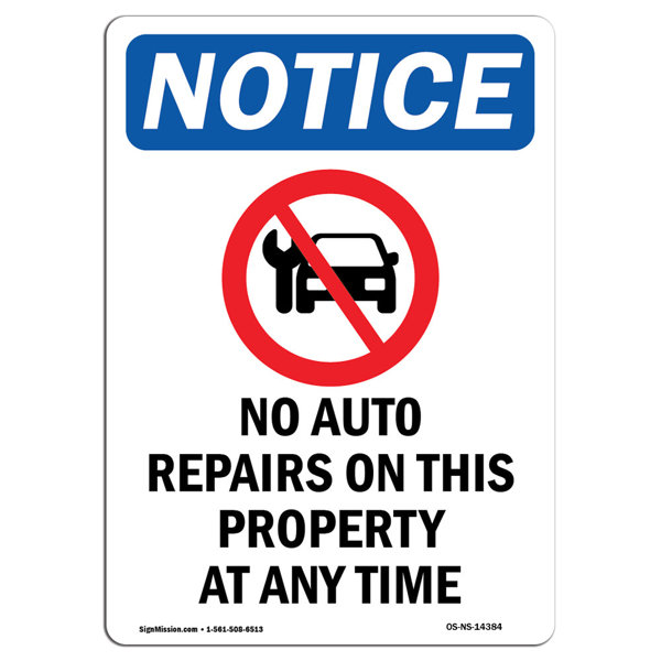 SignMission No Auto Repairs on Sign with Symbol | Wayfair